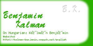 benjamin kalman business card